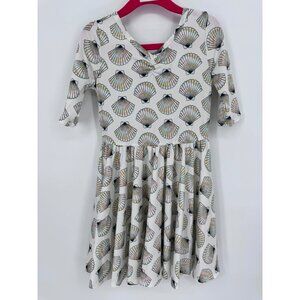 Dotdotsmile Girls Dress 3/4 Sea Shells Print NWOT